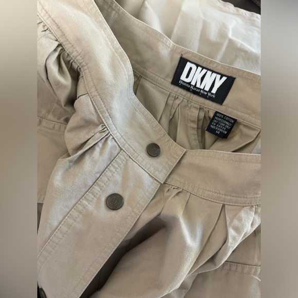 Vintage Y2K DKNY Maxi Length Button Snap Front Circle Skirt Size 14 Retro Summer - Picture 7 of 16